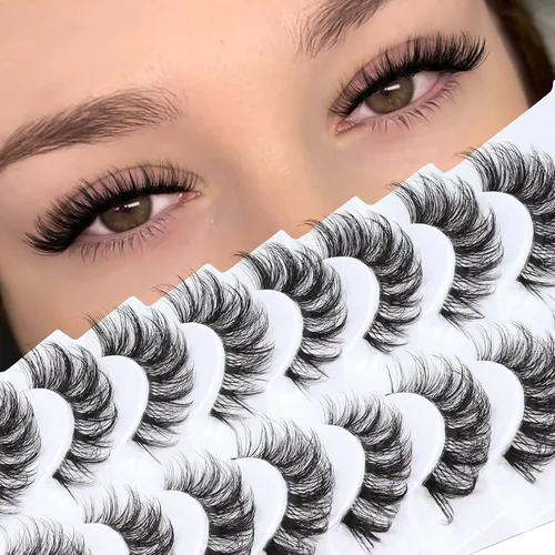 Vista 12 de Veleasha Manga Lashes Anime Pestañas postizas Tiras de pestañas puntiagudas