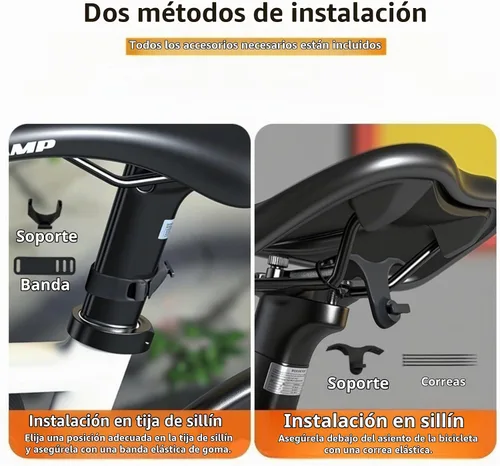 Vista 3 de Luz trasera de bicicleta dinámica para montar de noche, luz trasera de bicicleta Devil's Eyes, lámpara de luz trasera de bicicleta recargable