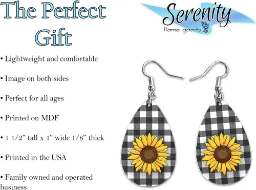 Vista 18 de Van Gogh - Juego de aretes colgantes divertidos Lindos aretes de joyería para niñas y mujeres Impresión de doble cara Regalo de cumpleaños