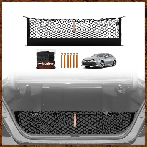 Vista 18 de Muslogy Red de carga para maletero estilo sobre compatible con accesorios Jeep Grand Cherokee L 2021-2024 2025, organizador de maletero de ajuste