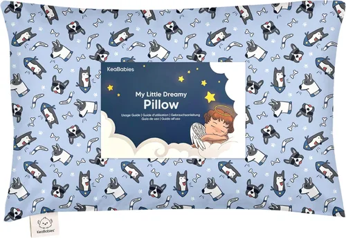 Vista 26 de Almohada para niños pequeños con funda - 13 x 18 pulgadas My Little Dreamy Almohada para niños pequeños de KeaBabies para viajar y dormir, funda