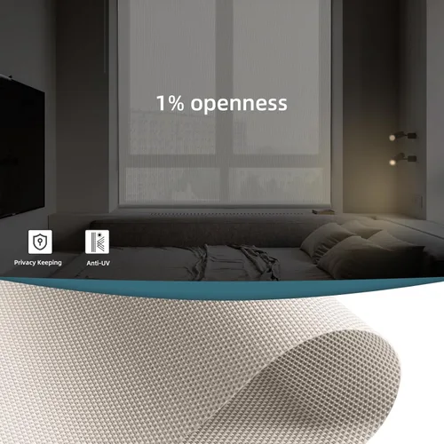 Vista 2 de Persianas enrollables inteligentes, persianas enrollables con cable 1% de apertura, compatibles con Google Home Alexa, persianas automáticas 1%