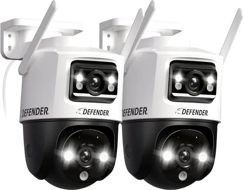 Vista 9 de Defender Guard Pro 3K Plus Dual Lens PTZ WiFi 6/Cámara de seguridad Bluetooth, cámaras de alimentación enchufables para seguridad en el hogar