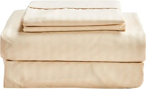 Vista 6 de Kingnex Sábanas a rayas para sofá cama de 36 x 72 pulgadas, tamaño individual para sofá cama, microfibra suave de doble cepillado 1800, 3 piezas