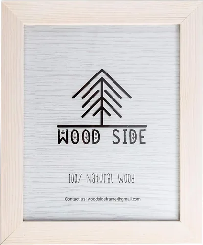 Vista 23 de Portarretratos de póster de madera rústica 11x17 - Madera maciza natural ecológica con acabado envejecido para montaje en pared - Azul