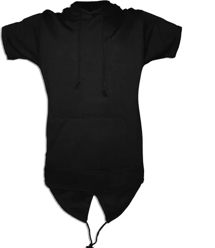 Vista 3 de BASICO Camiseta de manga corta alargada con capucha para hombre