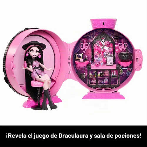 Vista 4 de Monster High Juego de revelación de pociones con muñeca Draculaura