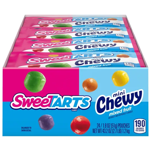 Vista 13 de SweeTARTS Mini caramelos masticables, bolsas de 1.8 onzas (paquete de 48)