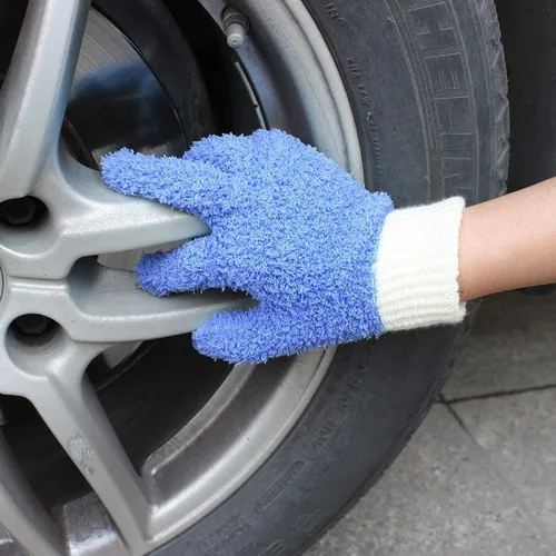 Vista 6 de MIG4U Guantes de limpieza de microfibra para el hogar, guantes para limpiar persianas, ventanas, contraventanas, muebles y coche, reutilizables, sin