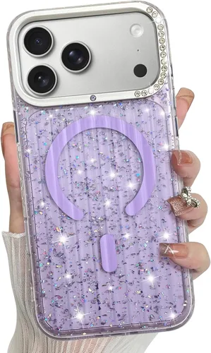 Vista 19 de Bonoma - Funda para iPhone 17 Pro Max 2025 con cristales brillantes, purpurina brillante