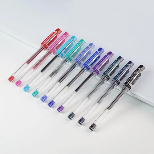 Vista 4 de Dong-A Bolígrafo de tinta de punta ultrafina de 0.012 in, 10 colores surtidos, bolígrafos de gel de línea fina y tacto suave, bolígrafos de tinta