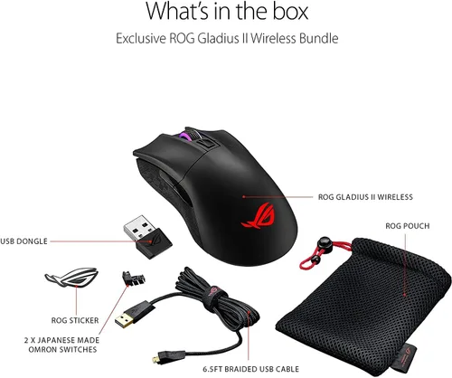 Vista 10 de ASUS ROG Gladius II - Mouse inalámbrico