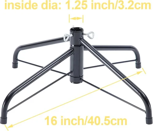 Vista 3 de Soporte para Árbol de Navidad de Servicio Pesado Plegable para Árbol de Navidad Artificial, para Árboles de 4 a 6 Pies, Se Adapta a Postes