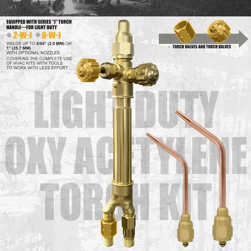 Vista 2 de Kit de Antorcha de Oxi Acetileno J-P de Carga Ligera G150, Portátil para HVAC, Corte y Soldadura - Válvula de Retención, Regulador de Oxígeno