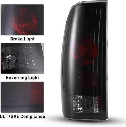 Vista 4 de Luces traseras compatibles con Ford 1997 1998 1999 2000 2001 2002 2003 F-150/F-250/F-350 Styleside XLT XL XLR Lariat Outlaw KingRanch Highine luces