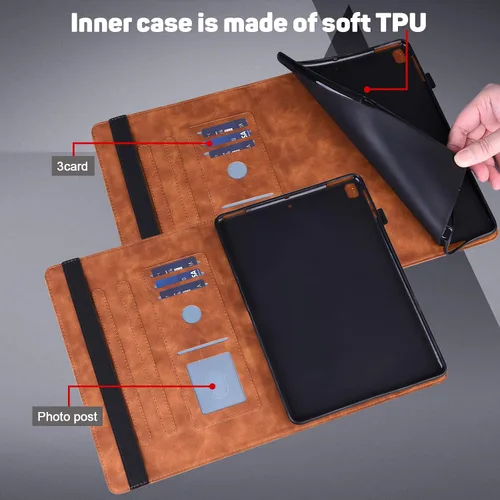 Vista 4 de ALILANG Funda para Samsung Galaxy Tab S10 Lite/S10 FE/S9 FE 10.9 pulgadas/Tab S9 11 pulgadas con lápiz capacitivo, múltiples ángulos de visión
