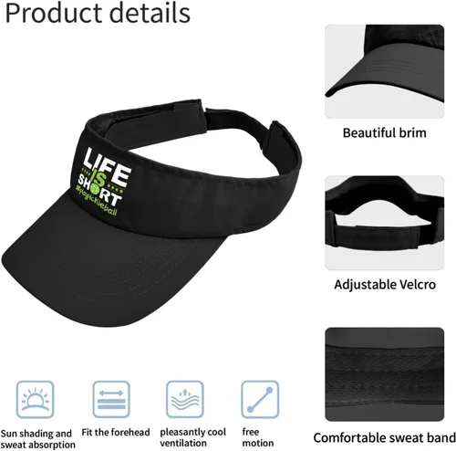 Vista 8 de Dad Hats Life is Short Play Pickleball Baseball Caps for Women Vintage Hats Adjustable