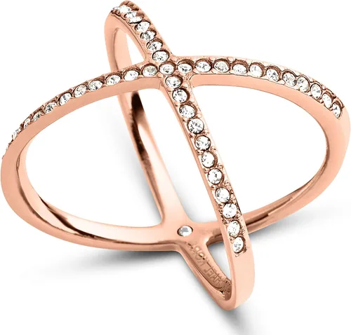 Vista 2 de Michael Kors anillo en forma de X, de pavé