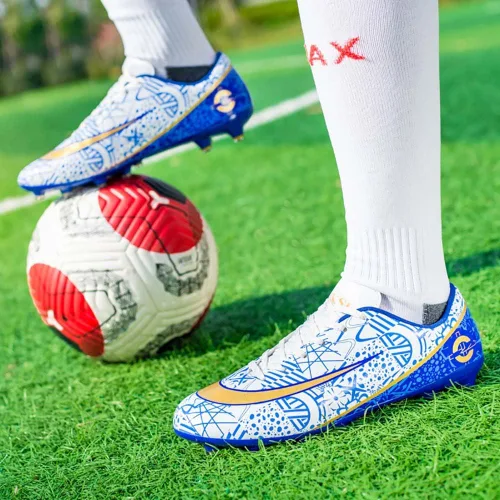 Vista 5 de Zapatos deportivos de fútbol para niños y hombres, tenis de fútbol para equipo de fútbol, ligeros, para correr, al aire libre, cómodos
