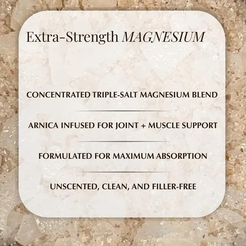Vista 6 de Trifecta - Remojamiento de baño para alivio muscular, bolsa de 2 libras, mezcla de árnica y magnesio extra fuerte, copos de Zechstein + sal del mar