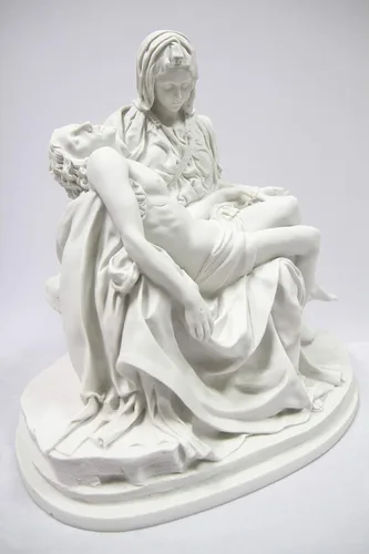 Vista 2 de Estatua católica de Pieta Michelangelo de 18 pulgadas Jesús María Vittoria Collection Made in Italy