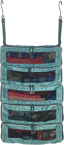 Vista 9 de Pack Gear Organizador colgante de maleta, cubos de embalaje plegables esenciales de viaje, paquete grande o equipaje de mano, organizador de estante
