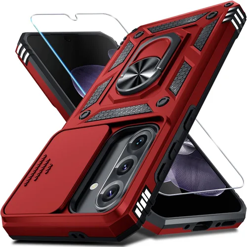Vista 13 de Janmitta Compatible con Samsung Galaxy A26 5G Funda con Cubierta Deslizante Integrada para Lente de Cámara + Protector de Pantalla + Soporte