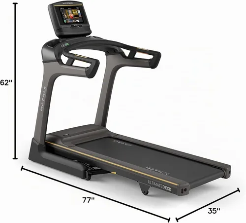 Vista 9 de Matrix Fitness TF30 Folding Treadmill, Durable 20"x55” Deck, Club-Quality