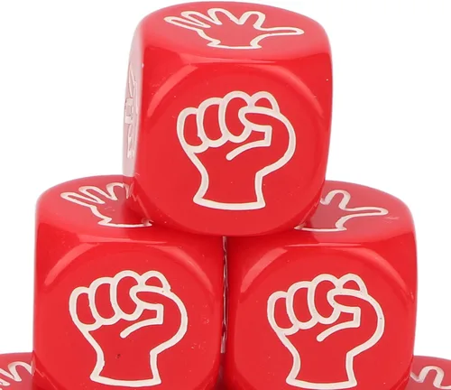 Vista 9 de Juego de dados educativos, 10 unidades, 0.79 x 0.79 x 0.79 pulgadas, 6 caras, juego de dados educativos para adivinar, color brillante para fiestas
