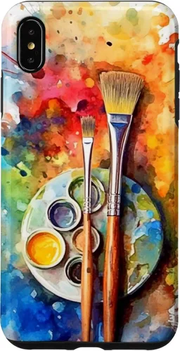 Vista 11 de Watercolor Paints Paleta y pincel pintor artista caso para iPhone 17