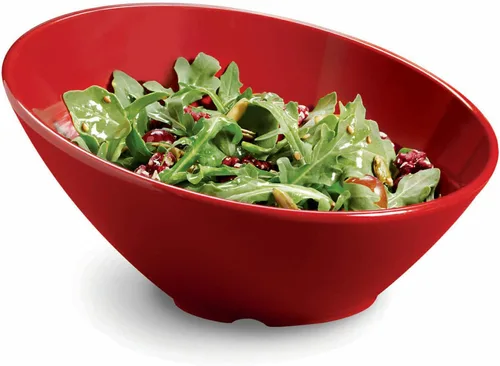 Vista 9 de G.E.T. B-792-W - Cuenco en ángulo para servir en cascada para ensaladas, arroz y postre, 24 onzas / 9.25 pulgadas, color blanco