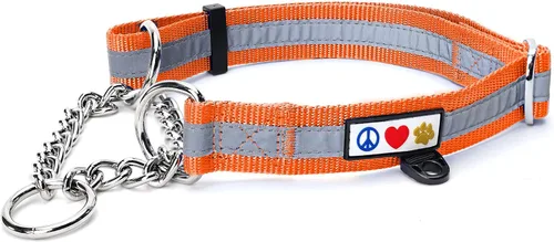 Vista 18 de Pawtitas Collar de perro Martingala personalizado reflectante reflectante bordado nombre personalizado número de teléfono ajustable para cachorros