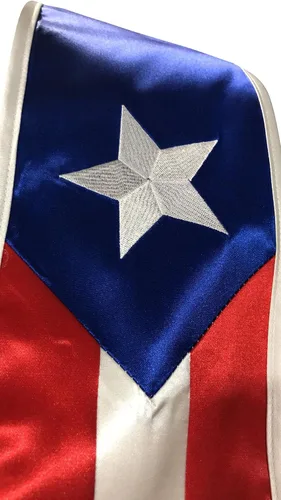 Vista 3 de Estola de graduación de dos banderas (Estados Unidos + internacional)