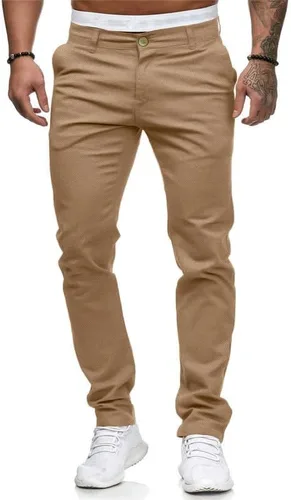 Vista 2 de Pantalones de vestir ajustados ajustados para hombre