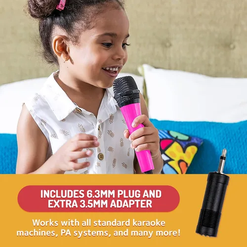 Vista 10 de Máquina de Cantar Micrófono con Cable para Karaoke, (Rosa) - Micrófono Vocal Dinámico Unidireccional - Micrófono de Enchufe para Máquina de Karaoke