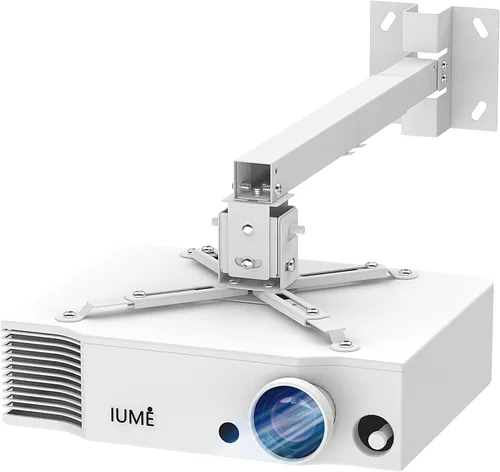 Vista 6 de IUM - Soporte de techo para proyector, soporte universal para proyector negro, soporte extensible para montaje en pared, para la mayoría