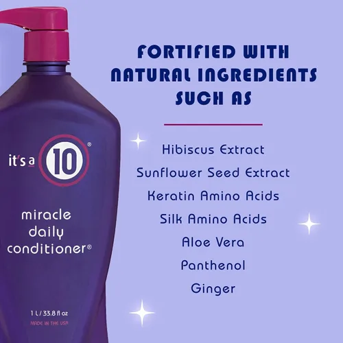 Vista 3 de It's a 10 Haircare Miracle Daily Conditioner, 33.80 fl. oz. (paquete de 2)