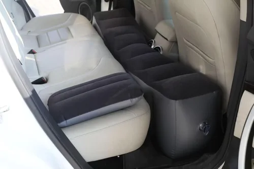 Vista 10 de FMS - Colchón hinchable de viaje para auto, para asiento trasero, cojín para cama de aire, sofá de aire, Azul