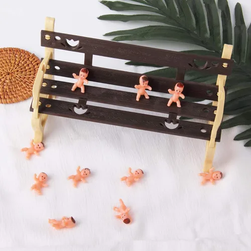 Vista 4 de 36pcs mini bebés de plástico para baby shower, juego de cubitos de hielo, decoraciones de fiesta, juguetes de bebé