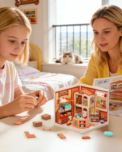 Vista 9 de Rolife Super Creator - Juego de bloques de construcción de casas pequeñas para muñecas pequeñas, kits de modelos de plástico para adolescentes de 14