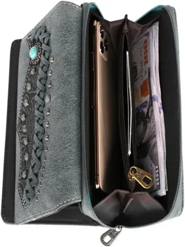 Vista 5 de Montana West Cartera de mano para mujer con diseño de acordeón