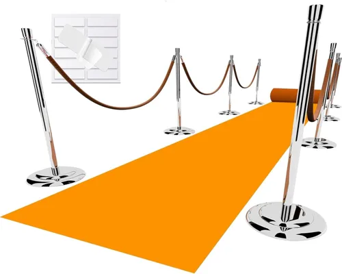Vista 16 de EZLucky Corredor de Alfombra Roja para Fiestas, 2.6 x 15 pies, Tela No Tejida de Fieltro de 130 GSM, Alfombra Roja de Hollywood para Eventos