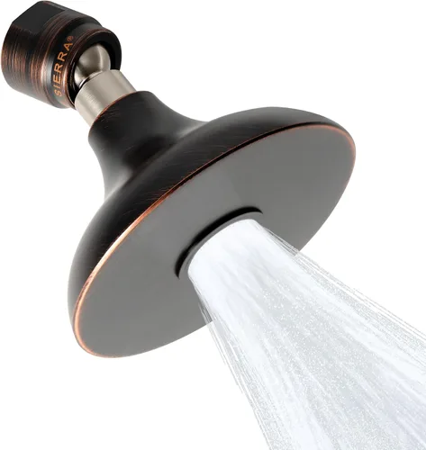 Vista 13 de High Sierra® HALF DOME® Metal sólido sin plomo 1.25 GPM galardonado. Cabezal de ducha de flujo ultra bajo. Boquilla patentada nunca se obstruye Oro