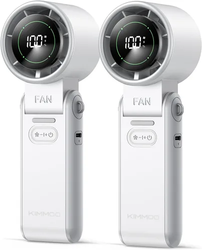 Vista 11 de KIMMOO Ventilador Turbo Portátil de Mano 3 en 1 - 100 Velocidades, 13500 RPM, 12 Horas de Refrigeración, Pantalla Digital, Rotación de 120°, Mini