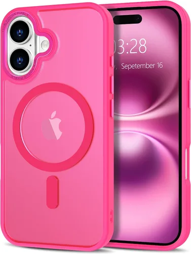Vista 39 de Anuck - Funda magnética para iPhone 11 compatible con MagSafe, carcasa trasera mate translúcida dura, borde de TPU, delgada, resistente a impactos