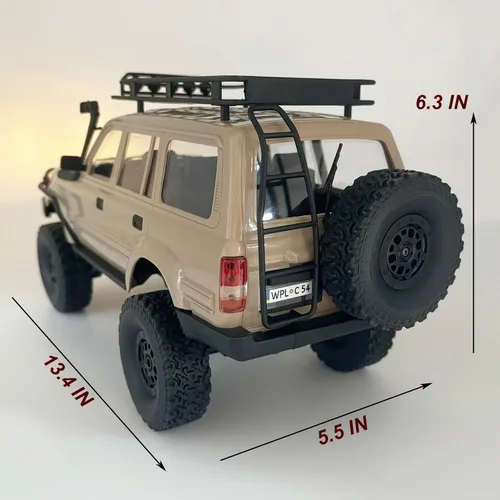 Vista 2 de HLSFWDRIVE WPL C54-1 RC Rock Crawler 4x4 RC Camión Off Road RTR