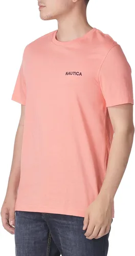 Vista 4 de Nautica - Camiseta de manga corta, color sólido y cuello redondo