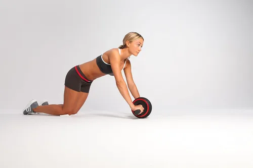 Vista 3 de Sistema de entrenamiento de abdominales de Iron Gym, rueda abdominal