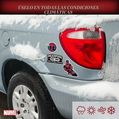 Vista 4 de Marvel Deadpool Calcomanías de vinilo – Juego de 3 calcomanías de vinilo Deadpool para automóvil, ventana, camión, parachoques, laptop, vaso 1991