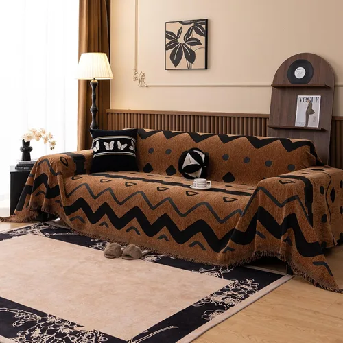 Vista 77 de ROOMLIFE Manta de sofá estilo azteca boho para sillones de 2/3 cojines, fundas de sofá lavables y antideslizantes aptas para mascotas, protector
